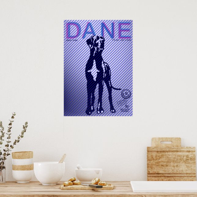Great Dane-affisch Poster (Kök)