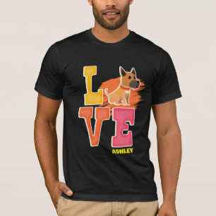 Great dane älskare färg t shirt