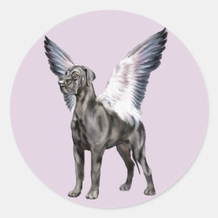 Great dane Angel Black Runt Klistermärke