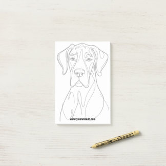 Great Dane-anteckningar Post-it Block