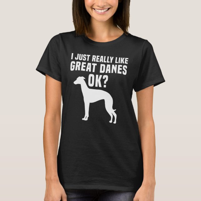 Great Dane Apparel Great  Dog Owners Design T Shirt (Framsida)