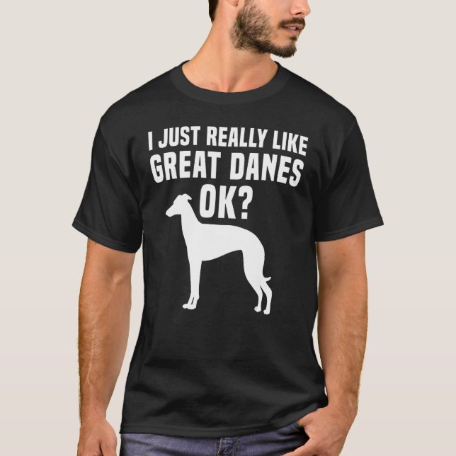 Great Dane Apparel Great  Dog Owners Design T Shirt (Framsida)