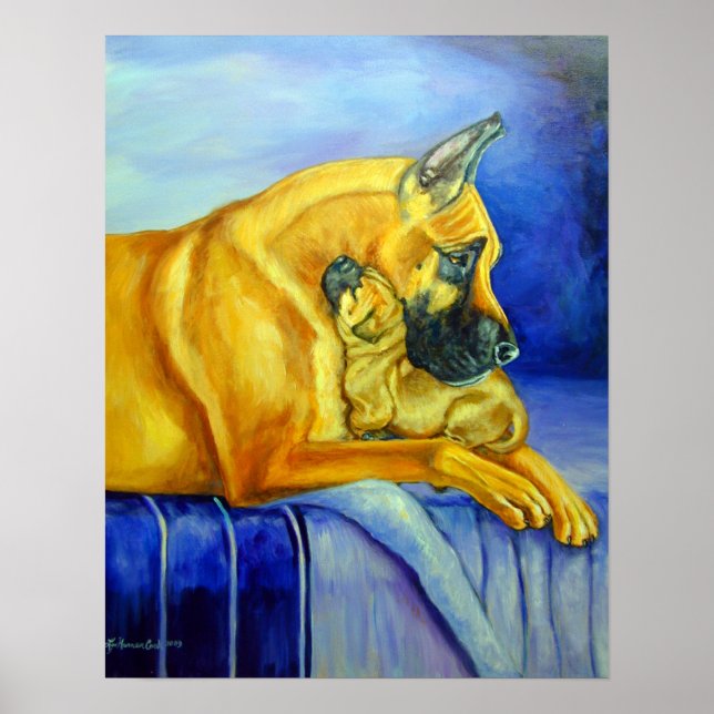 Great dane Art Wall PRINT Poster (Framsidan)
