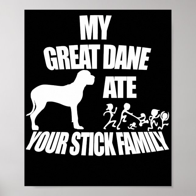 Great dane Ate din pennfamilj Poster (Framsidan)