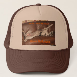 Great dane Ate för mycket Halloween Candy Hat Truckerkeps