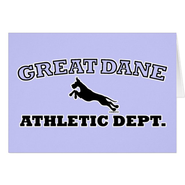 Great dane Athletics Hälsningskort (Framsidan Horizontal)