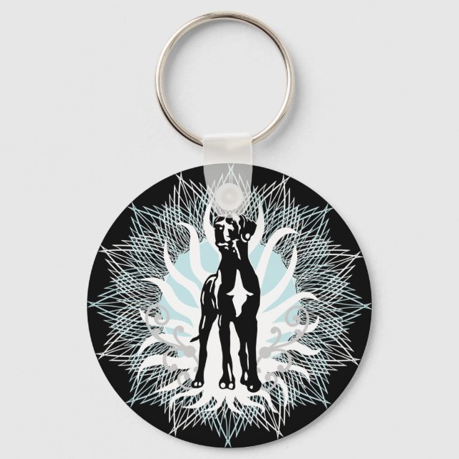 Great Dane avelshane Nyckelring (Framsida)