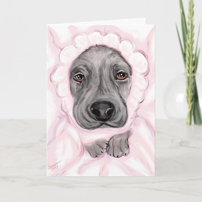 Great dane Baby Black Girl-meddelanden Meddelande (Framsida)