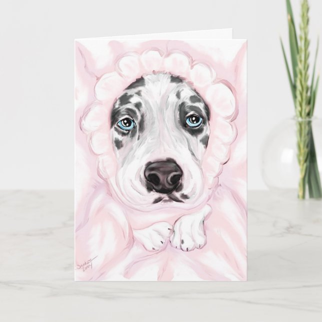 Great dane Baby Harlequin Girl Meddelanden (Framsida)