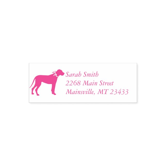 Great dane Baby Shower Självfärgande Stämpel (Design)