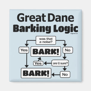 Great dane Barking Logic Magnet