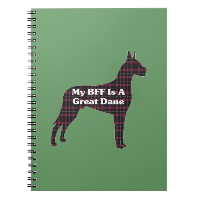 Great dane BFF Anteckningsbok Med Spiral (Framsidan)