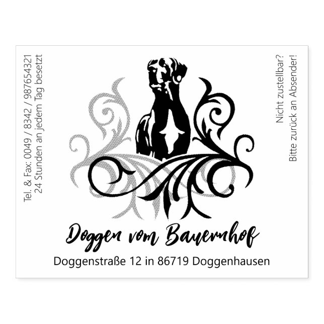 Great Dane Big  Stämpel (Tryck)