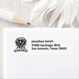 GREAT DANE-bild på Returadress Etikett