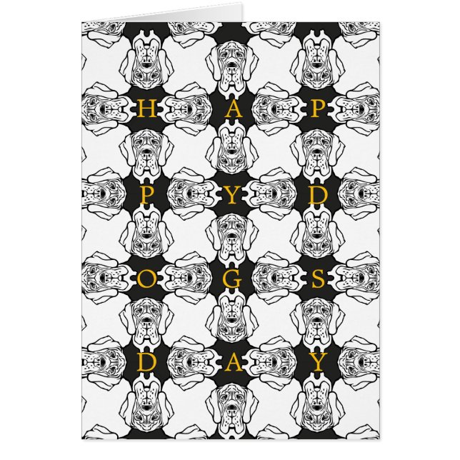 Great Dane Birthday  Hälsningskort (Framsidan)