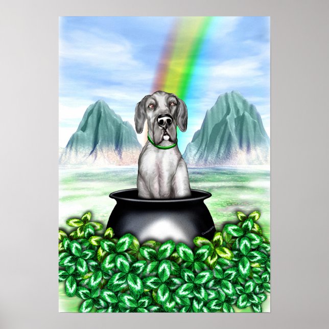 Great dane Black UC Pot O Guld Poster (Framsidan)