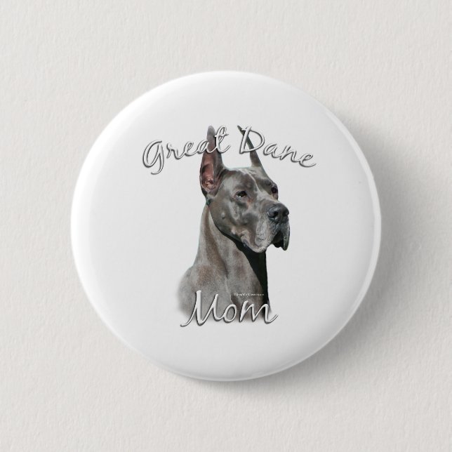 Great dane (blått) Mamma 2 Knapp (Framsida)