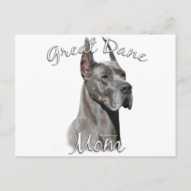 Great dane (blått) Mamma 2 Vykort (Framsida)