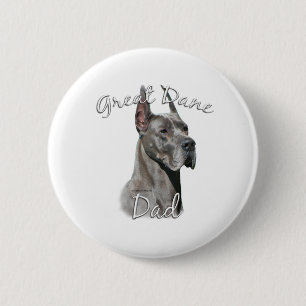 Great dane (blått) Pappa 2 Knapp