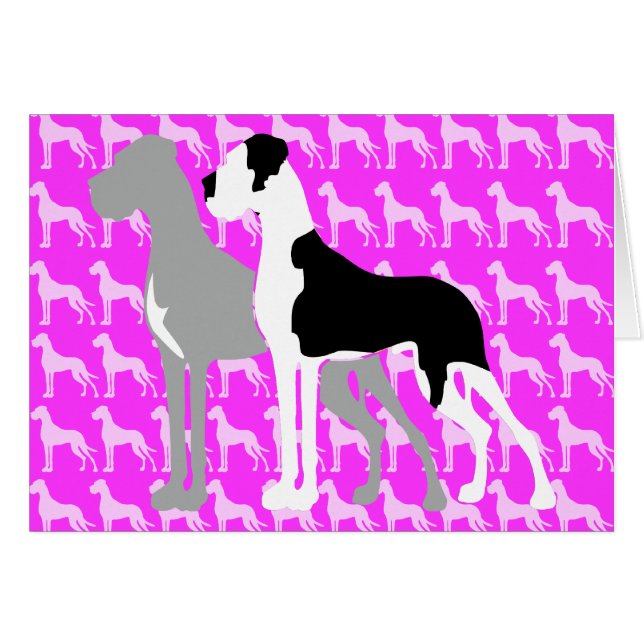 Great dane Blue Boston Hälsningskort (Framsidan Horizontal)