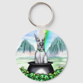 Great dane Blue Pot O Guld Nyckelring