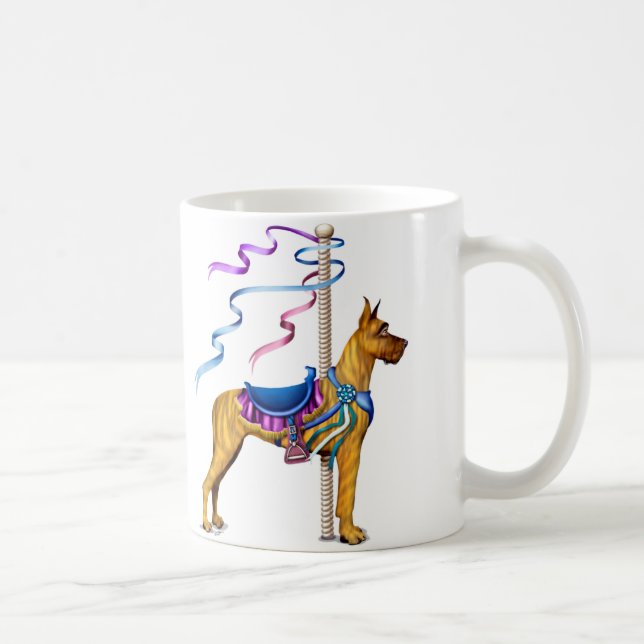 Great dane Brindle Carousel Kaffemugg (Höger)