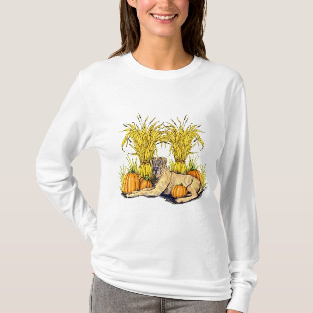 Great dane Brindle Harvest UC T Shirt (Framsida)