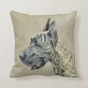 Great dane (Brindle) - Originalteckning Kudde
