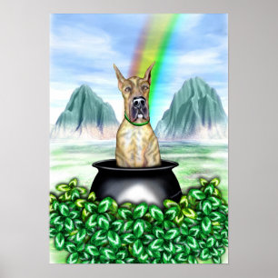 Great dane Brindle Pot O Guld Poster