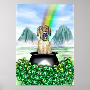 Great dane Brindle UC Pot O Guld Poster