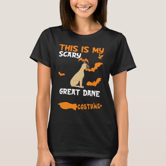 Great dane Brown Poety Öron Costume Halloween Laz T Shirt (Framsida)