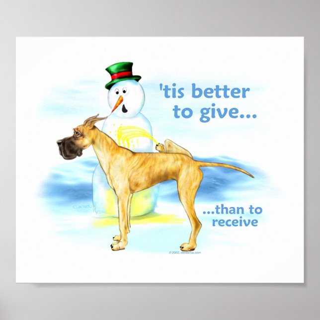 Great dane BTG Brindle Poster (Framsidan)