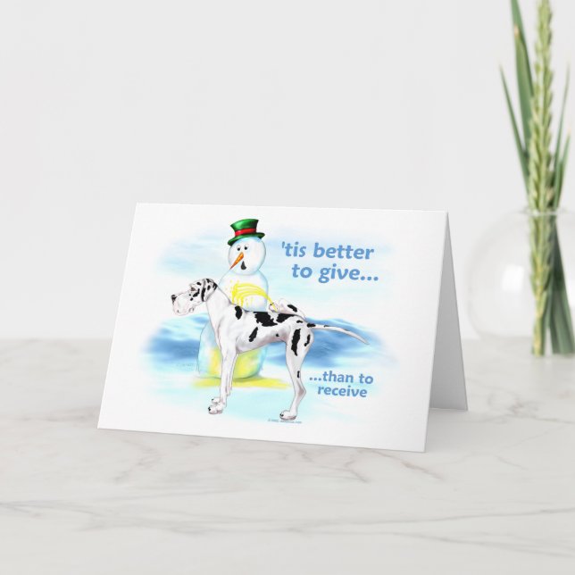 Great dane BTG Harlequin UC Helgkort (Framsida)