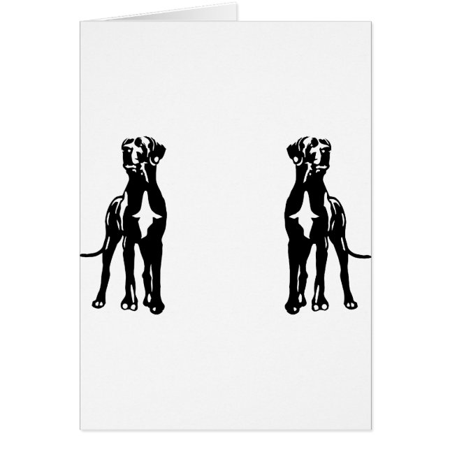 Great dane Buddys Hälsningskort (Framsidan)