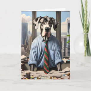Great dane Businessman Birthday Kort
