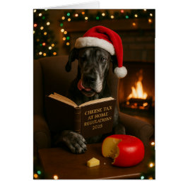 Great Dane 'Cheese Tax' Christmas card Hälsningskort
