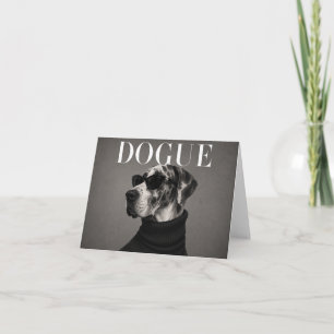 Great Dane Chic Editorial Porträtt Hund Tack C Kort