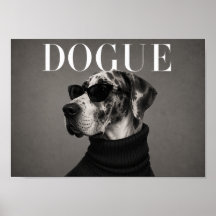 Great Dane Chic Mode Hund Konsttryck