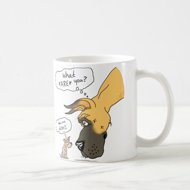 Great dane & Chihuahua Fawn Kaffemugg (Höger)