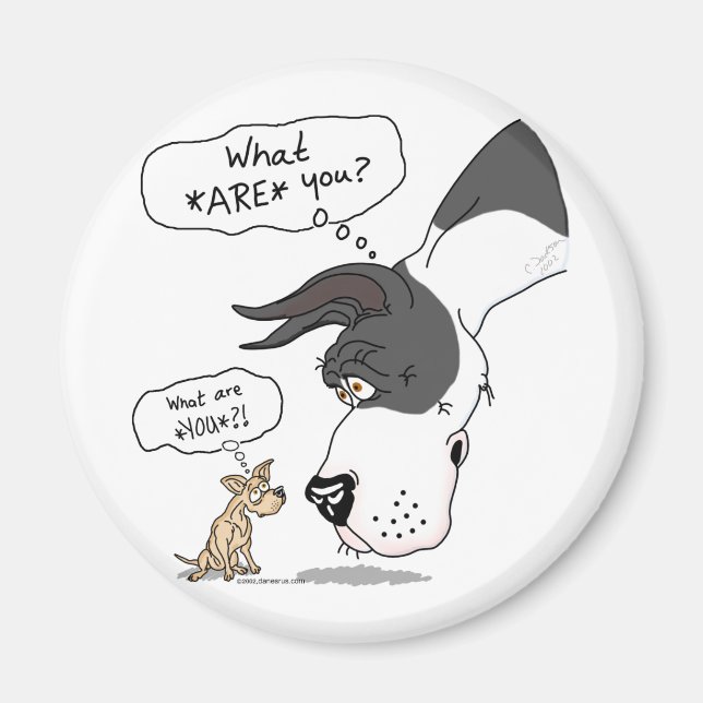 Great dane & Chihuahua Mantle Magnet (Framsidan)