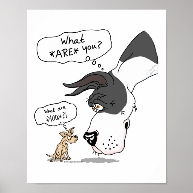 Great dane & Chihuahua Mantle Poster (Framsidan)