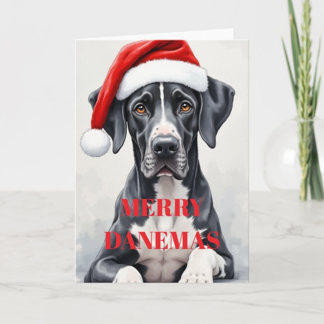 Great Dane CHRISTMAS CARD Kort (Framsida)