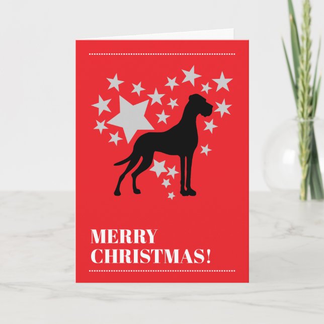 Great Dane Christmas Kort (Framsida)
