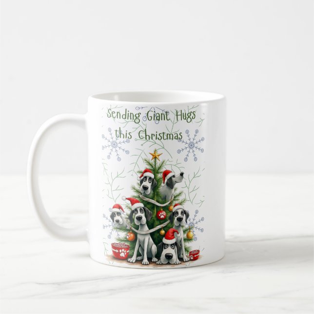 Great Dane Christmas Mug Kaffemugg (Vänster)