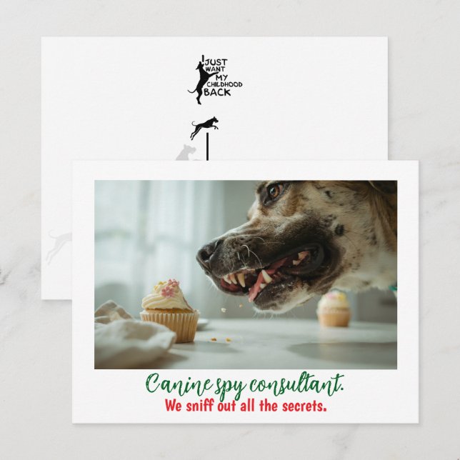 Great Dane: Cupcake Hund Tjänst Vykort (Fram/baksida)