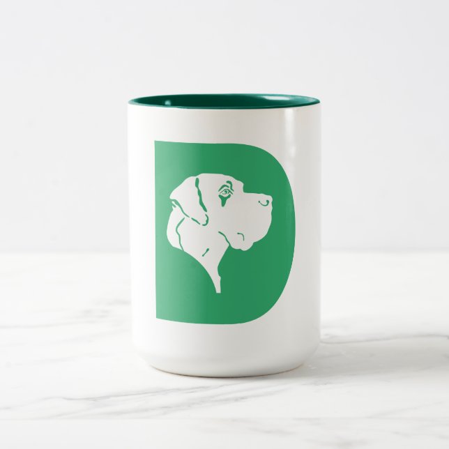 Great Dane D-logotyp Två-Tonad Mugg (Center)
