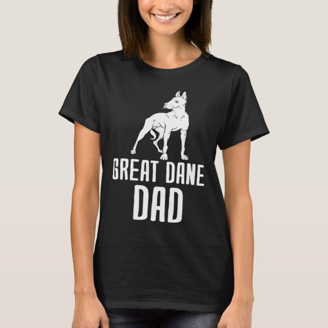 Great Dane Dad T Shirt (Framsida)