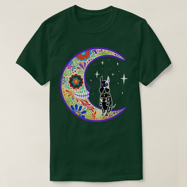 Great dane Dia de Los Muertos Skeleton  T Shirt (Design framsida)