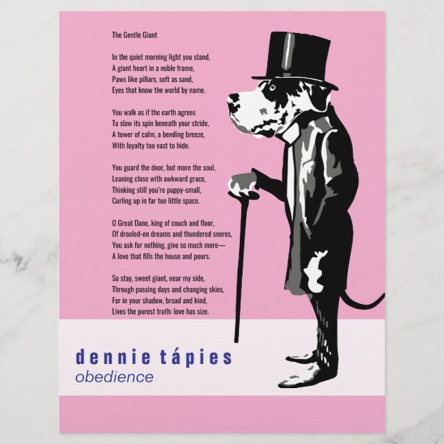 Great Dane-dikt Flyer (Framsidan)