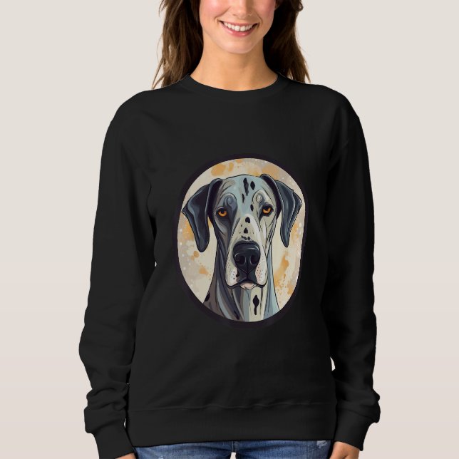 Great Dane Dog Cute Dog Breed Dog Motif T Shirt (Framsida)
